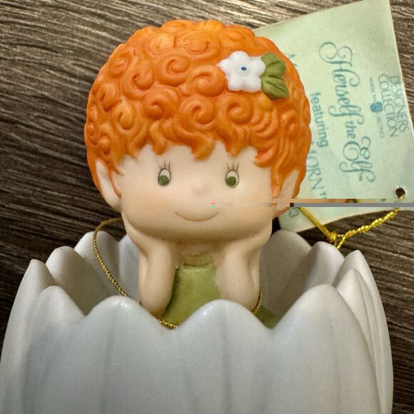 Vintage Herself the Elf Meadow Morn doll Porcelain Ceramic figurine 1984 W/ Tag - Picture 6 of 10